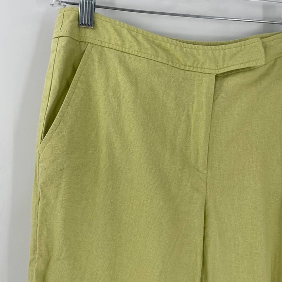 R.Q.T Linen Blend Straight Leg Crop Pants - Picture 2 of 7
